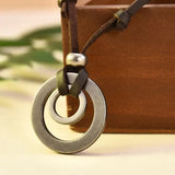 Collana in pelle stile retrò | Oro