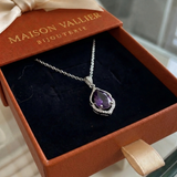 Collana a forma di mezzaluna Selvara | Oro bianco