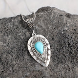 Collana a goccia d'acqua turchese Arlisse | Oro bianco
