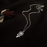 Collana in pietra di luna - Sogni d'oro | Oro bianco
