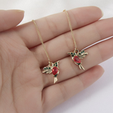 Collana e orecchini Camaleonte | Oro