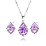 Collana e orecchini in ametista Nadine | Oro