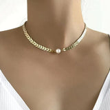 Collana greca con perla | Oro