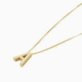 Collana iniziale in lettera d'amore | Oro bianco