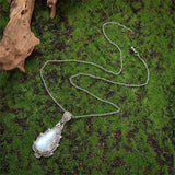 Collana retrò con pendente in pietra di luna | Oro