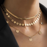 Collana rétro con placche | Oro