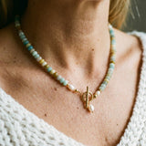 Collana rétro con pietre | Oro