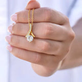 Collana rétro con brillanti | Oro