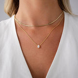 Collana sovrapposta aureola | Oro