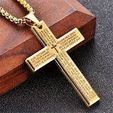 Collana unisex moderna con croce sospesa | Oro