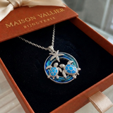 Collana con tartaruga, cerchio e opale | Oro