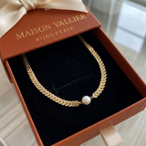 Collana greca con perla | Oro