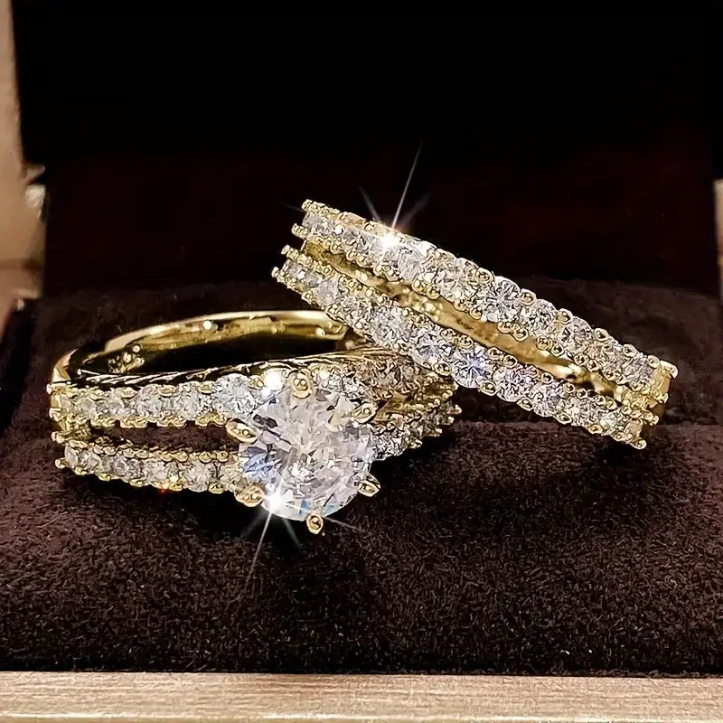 Set di anelli eterna radianza | Oro bianco