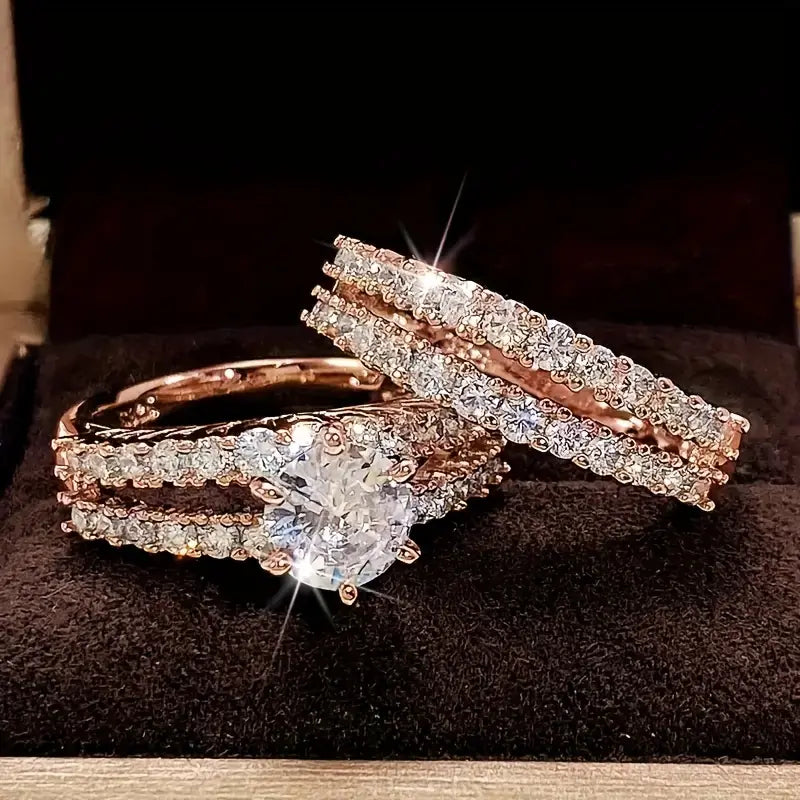 Set di anelli eterna radianza | Oro bianco