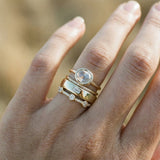 Set di anelli retro con brillanti | Oro