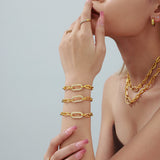 Set di gioielli in catena spessa con pavé | Oro