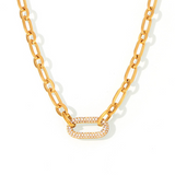 Set di gioielli in catena spessa con pavé | Oro