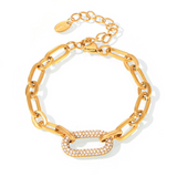 Set di gioielli in catena spessa con pavé | Oro