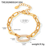 Set di gioielli in catena spessa con pavé | Oro