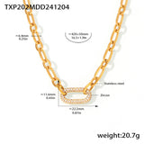 Set di gioielli in catena spessa con pavé | Oro