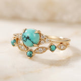 Set di anelli con turchese | Oro