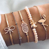 Set di bracciali lussuosi e scintillanti | Oro