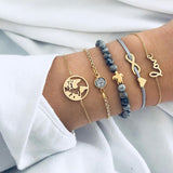 Set di bracciali lussuosi e scintillanti | Oro