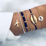 Set di bracciali lussuosi e scintillanti | Oro