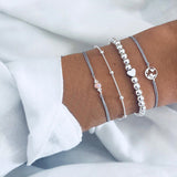 Set di bracciali lussuosi e scintillanti | Oro