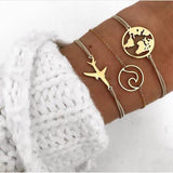 Set di bracciali lussuosi e scintillanti | Oro
