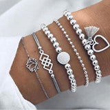 Set di bracciali lussuosi e scintillanti | Oro