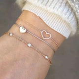 Set di bracciali lussuosi e scintillanti | Oro