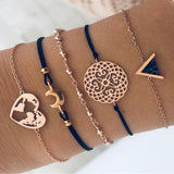 Set di bracciali lussuosi e scintillanti | Oro