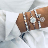 Set di bracciali lussuosi e scintillanti | Oro