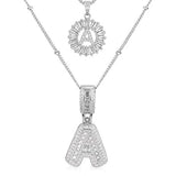 Set di collane con iniziali | Oro bianco