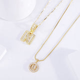 Set di collane con iniziali | Oro bianco