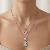 Set di collane con iniziali | Oro bianco