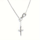 Pendente croce eterna | Oro bianco
