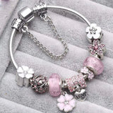 Portachiavi retrò rosa | Oro bianco