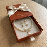 Set regalo in perle naturali: collana e orecchini | Oro