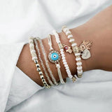 Set di braccialetti hamsa | Oro