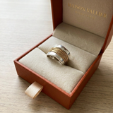 Anello con fili d'oro | Oro bianco